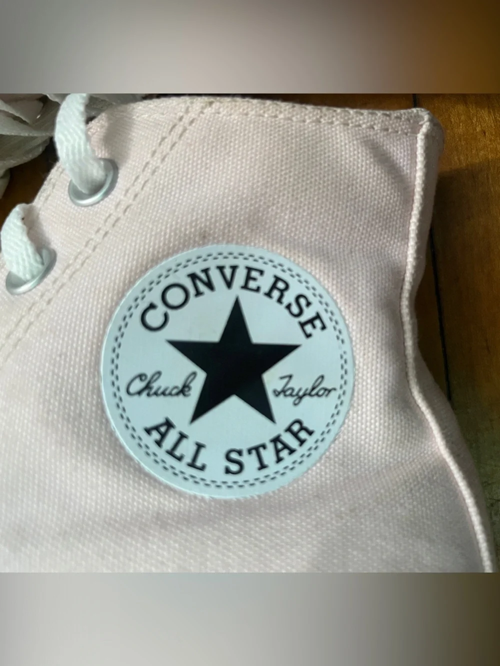 Converse chuck Taylor  High Top Platform Sneakers - Pale Pink & White - Picture 2 of 8